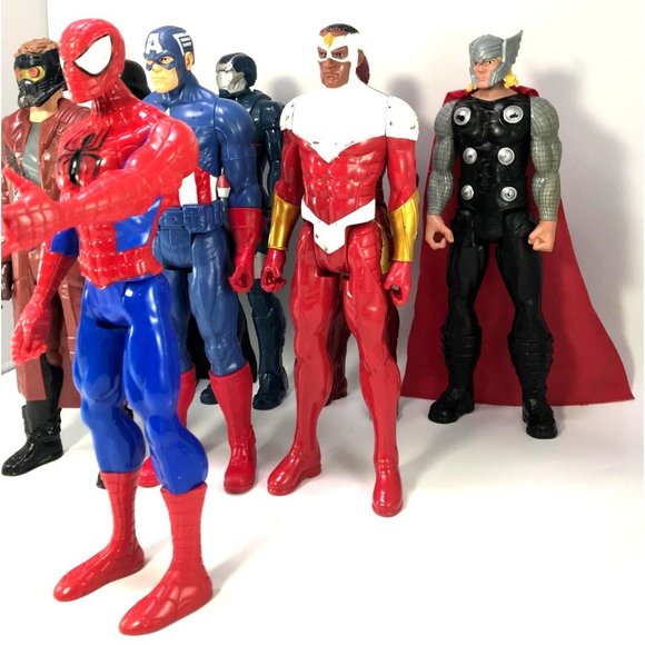 Lot of 7 Hasbro 12" Marvel Titan Figures + Darth Vader Spiderman Thor Iron Man C - Picture 3 of 5